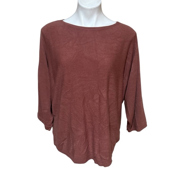 Soho Women's Long Sleeve Brown Top - Picture 1 of 8
